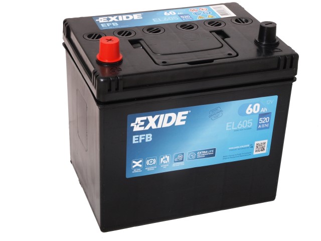 Akumulators EXIDE EFB EL605 12V 60Ah 520A(EN) 230x173x222 1/1
